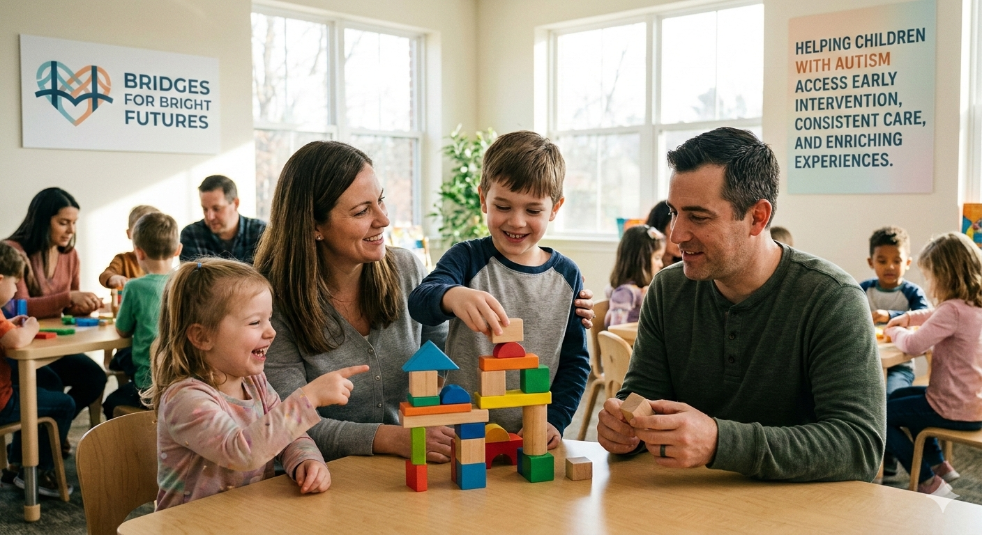 Image of therapist supervising an autistic child.